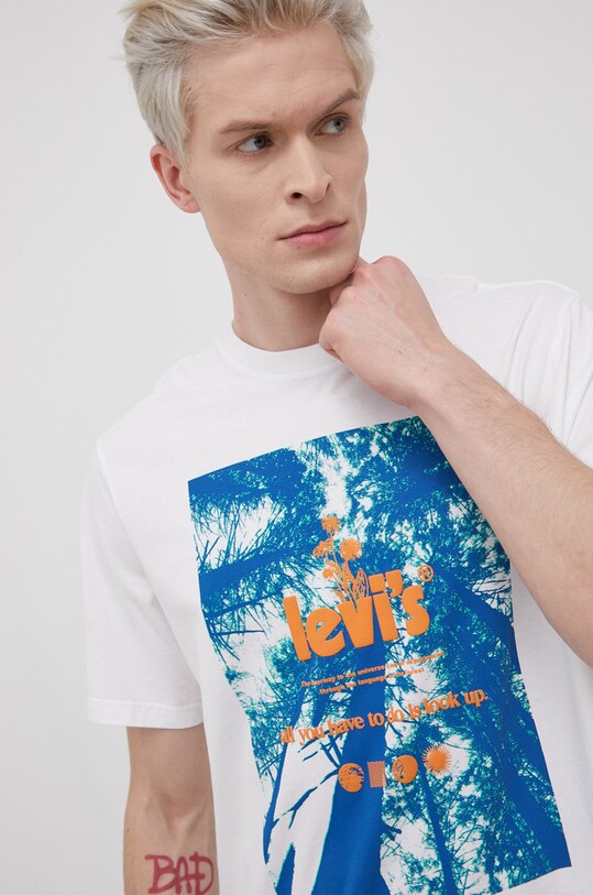 Pamučna majica Levi's bijela 16143.0412