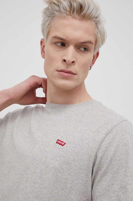 Bavlněné tričko Levi's šedá 56605.0130
