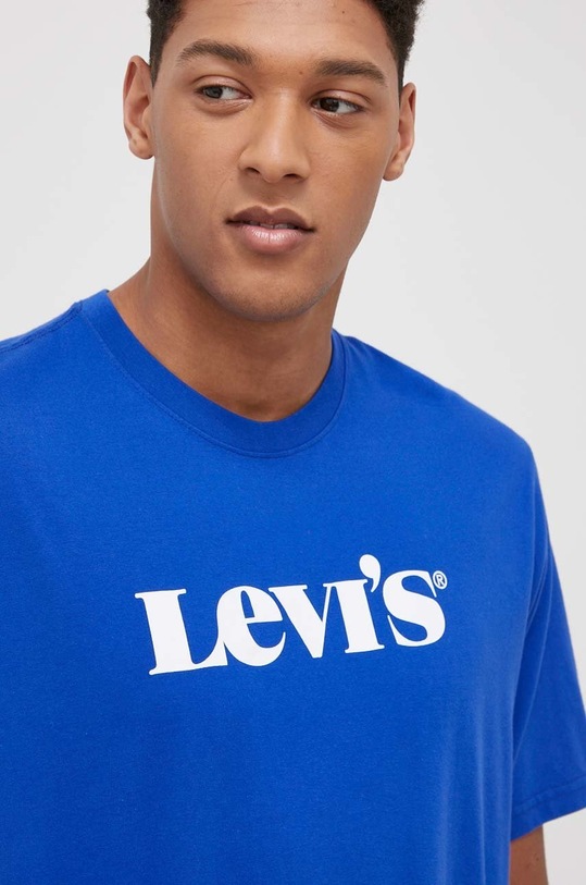 Levi's T-shirt bawełniany niebieski 16143.0532
