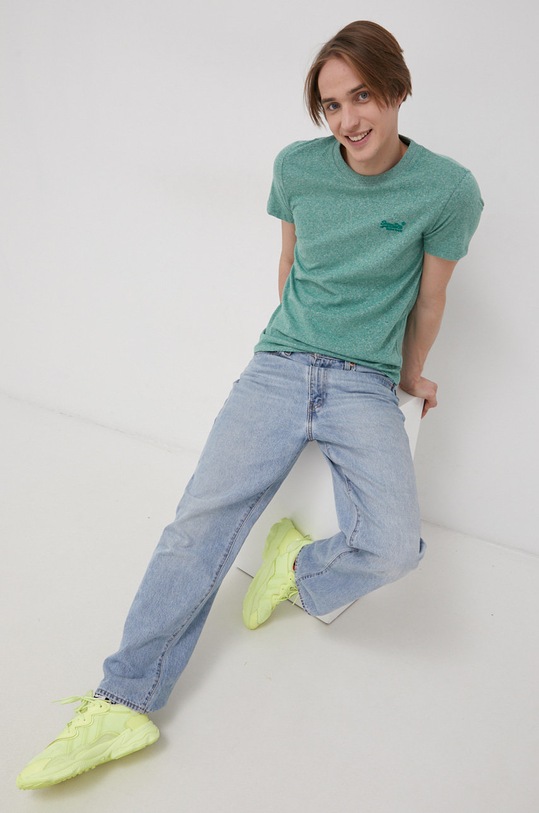 Superdry T-shirt bawełniany M1011245A.5EE zielony SS22