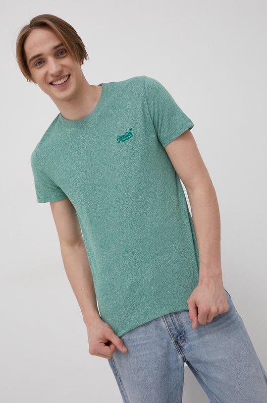 Superdry T-shirt bawełniany zielony M1011245A.5EE