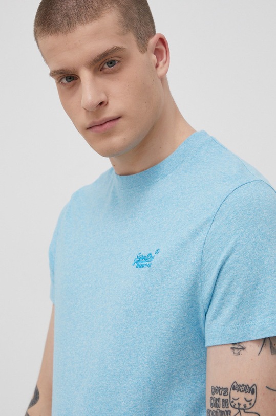 Superdry Tricou din bumbac turcoaz M1011245A.5WW