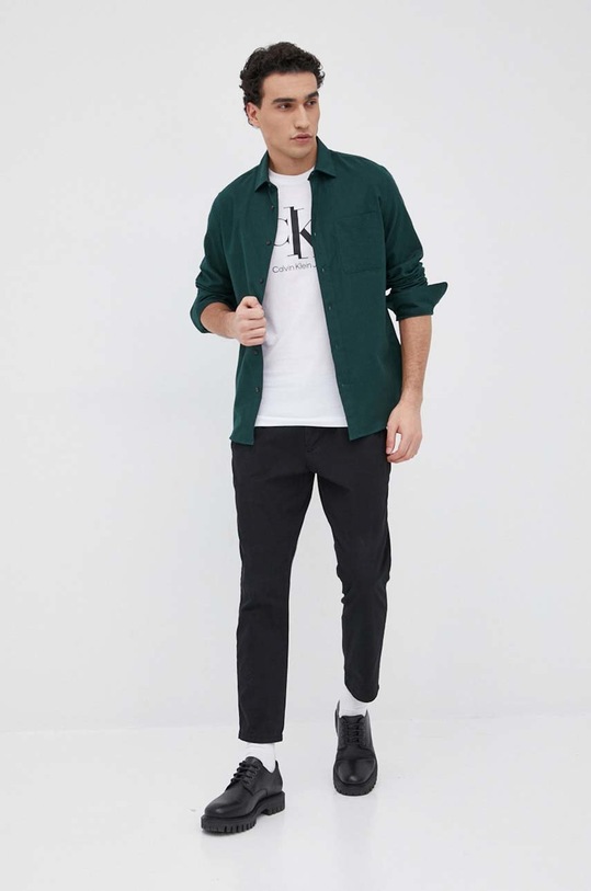 Bavlnené tričko Calvin Klein Jeans J30J319713.PPYY biela SS22