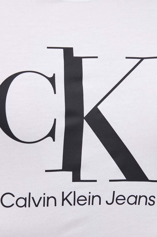 Bavlnené tričko Calvin Klein Jeans J30J319713.PPYY biela