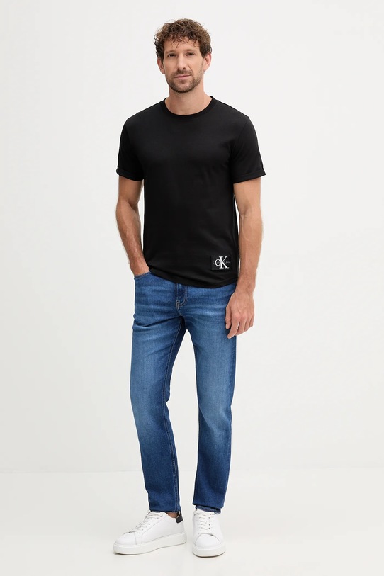 Bavlněné tričko Calvin Klein Jeans J30J315319.PPYY černá SS22