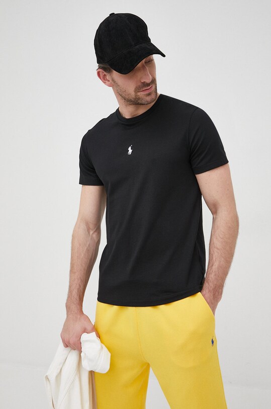 Polo Ralph Lauren t-shirt bawełniany 710839046001 bawełna czarny 710839046001