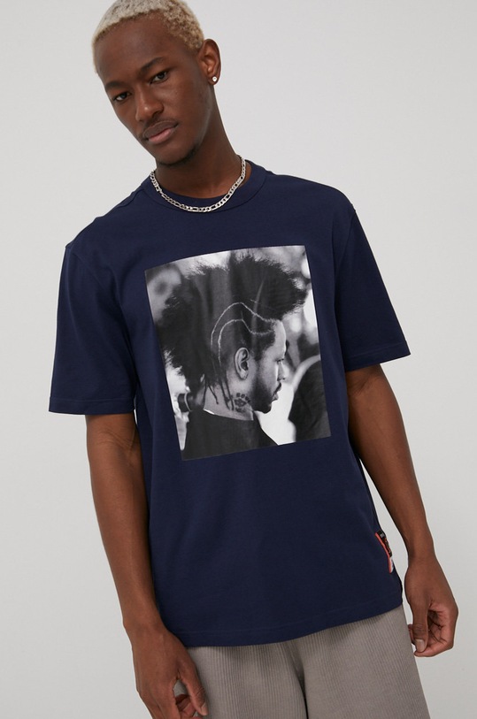 Reebok Classic t-shirt bawełniany HG4344 granatowy HG4344