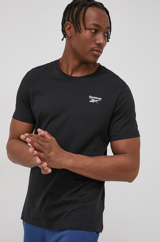Reebok Tricou din bumbac HG4441 negru HG4441