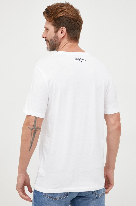 Oblečení Bavlněné tričko Tommy Hilfiger UM0UM02314.PPYY bílá