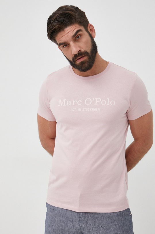 Bavlnené tričko Marc O'Polo ružová 223222051024