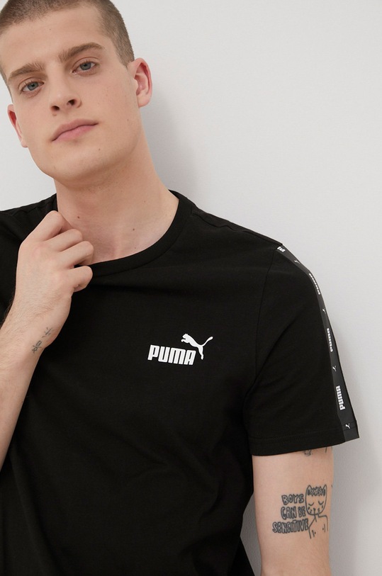 Бавовняна футболка Puma 84738201 чорний 84738201
