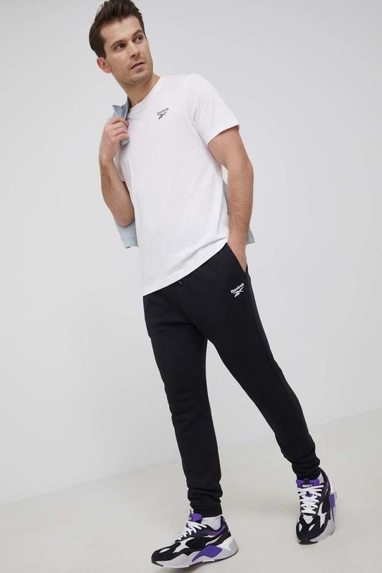 Reebok t-shirt bawełniany IDENTITY nadruk biały HG4443