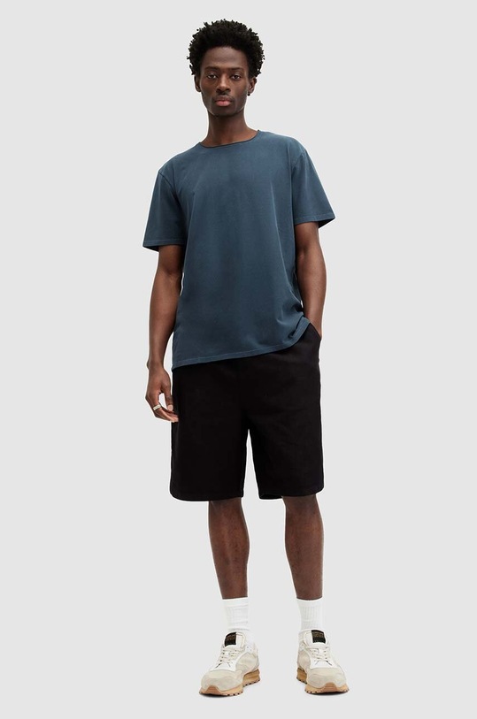 AllSaints longsleeve BODEGA SS CREW granatowy MD015T