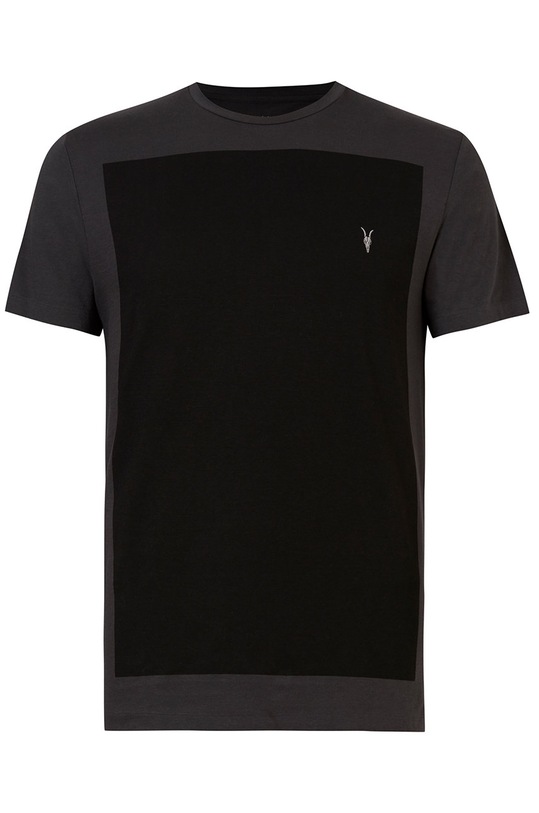 AllSaints T-shirt bawełniany LOBKE SS CREW MD098V czarny