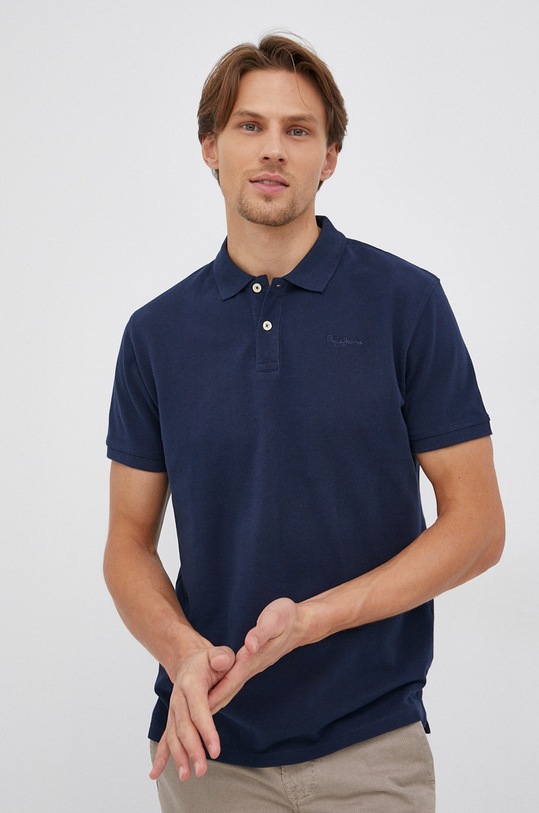 Pepe Jeans Polo bawełniane Vincent bawełna granatowy PM541824.595
