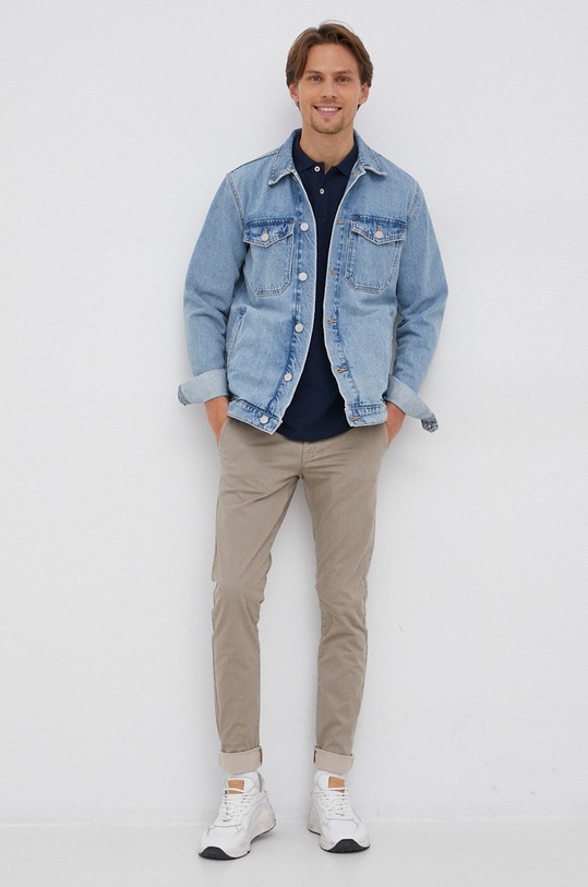 Pepe Jeans Polo bawełniane Vincent PM541824.595 granatowy SS22