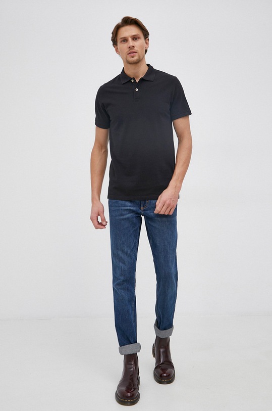 Bavlněné polo tričko Pepe Jeans Vincent PM541824.999 černá SS22