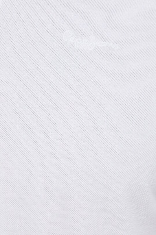 Βαμβακερό μπλουζάκι πόλο Pepe Jeans VINCENT N PM541824.800 λευκό