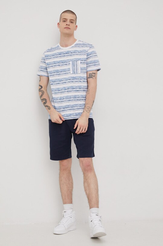 Tom Tailor t-shirt bawełniany 1031629.29810 granatowy SS22