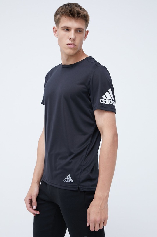 adidas Performance t-shirt do biegania Run It HB7470 regular czarny HB7470