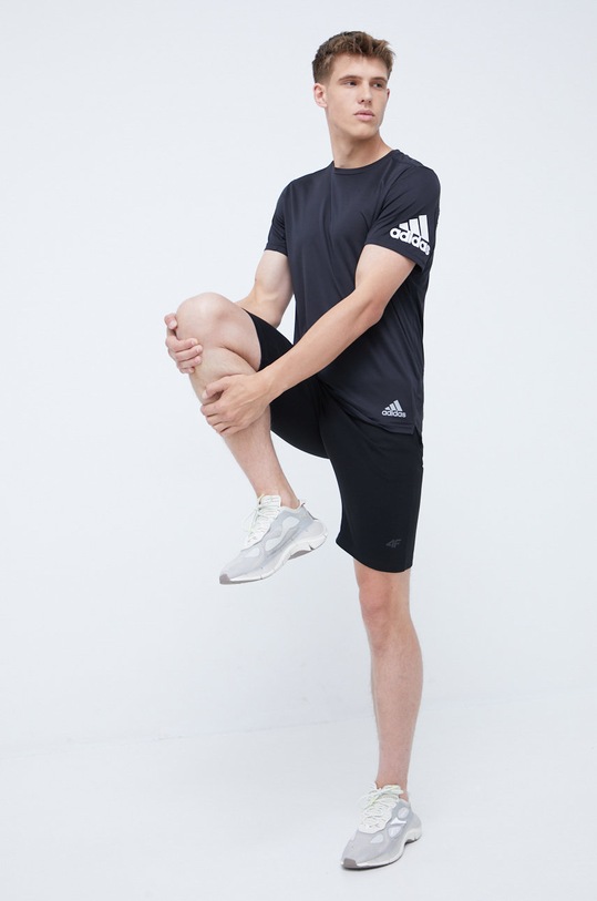 adidas Performance t-shirt do biegania Run It HB7470 HB7470 czarny AW22