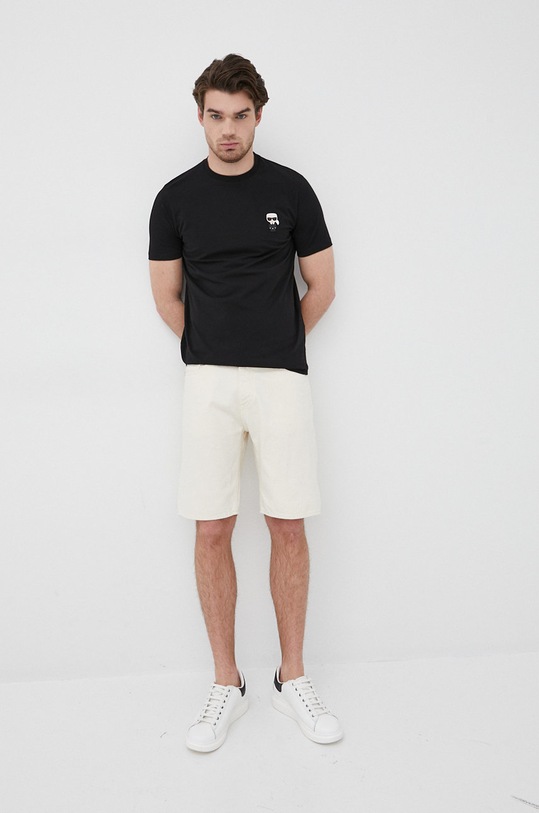 Karl Lagerfeld t-shirt 500221.755027 regular czarny 500221.755027