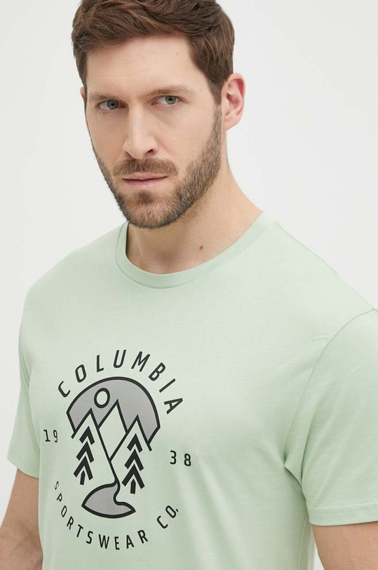 Columbia t-shirt bawełniany Rapid Ridge zielony 1888813.