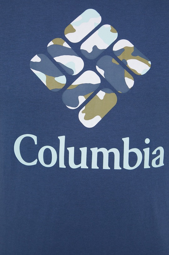 Columbia t-shirt bawełniany Rapid Ridge 1888813. granatowy