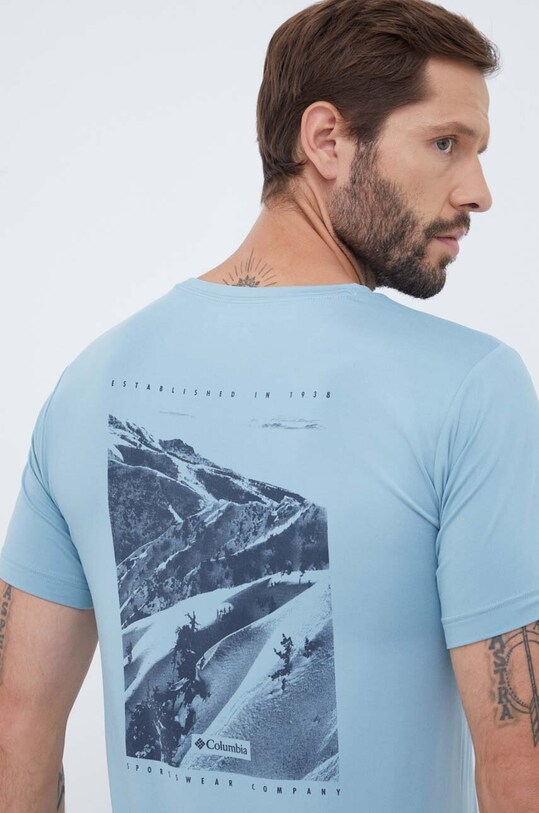 Columbia t-shirt sportowy z elastanem niebieski 1930802