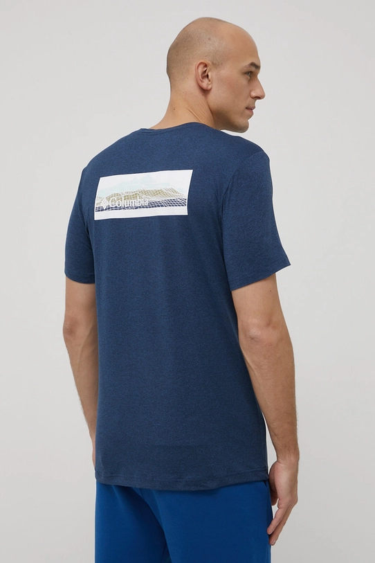 Odzież Columbia t-shirt sportowy Tech Trail Graphic 1930802 granatowy