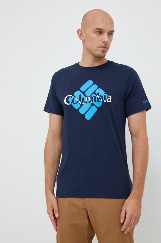 Columbia t-shirt bawełniany granatowy 1991031