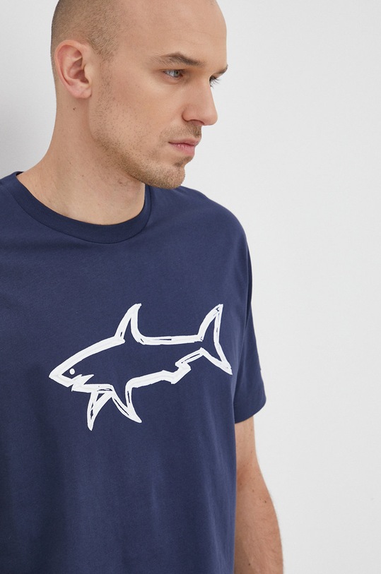 Paul&Shark T-shirt bawełniany granatowy 22411073
