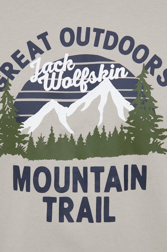 Bavlnené tričko Jack Wolfskin 1808401.6954 sivá