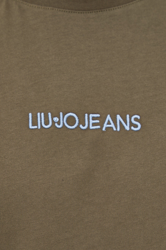 Liu Jo t-shirt bawełniany M122P204JEANSTEE M122P204JEANSTEE zielony