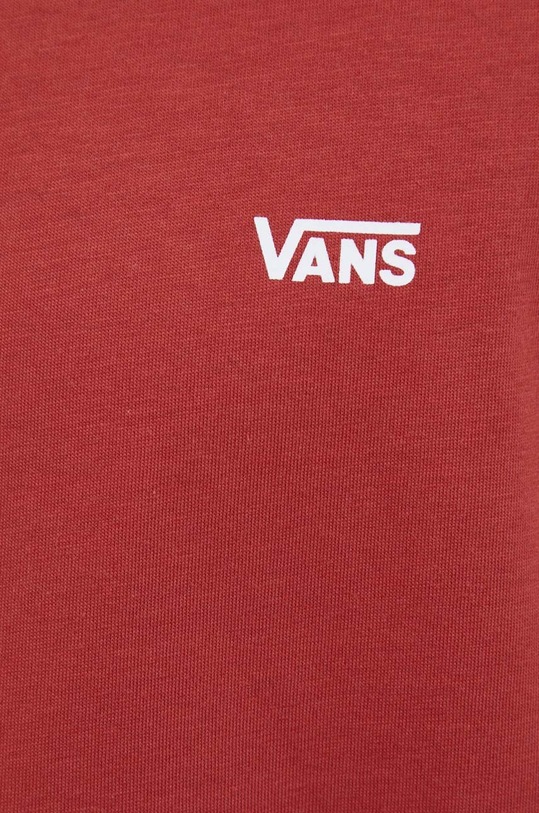 Bavlněné tričko Vans VN0A3CZDYUK1 červená