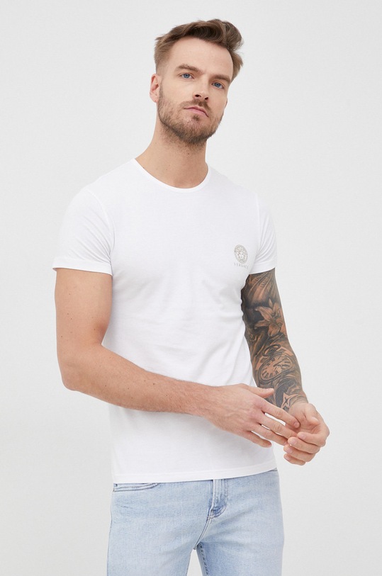 Versace t-shirt (2-pack) z elastanem biały AU10193