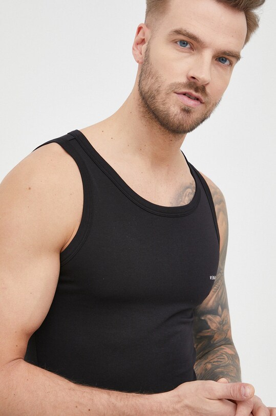 Versace t-shirt (2-pack) AU04022 czarny