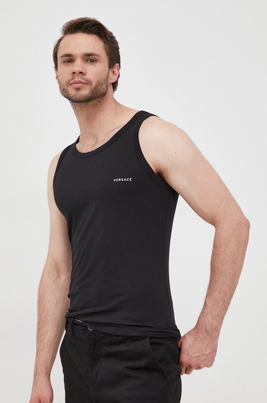 Μπλουζάκι Versace slim μαύρο AUU04022