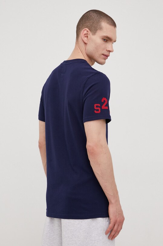 Odzież Superdry t-shirt bawełniany M1011331A.ADQ granatowy