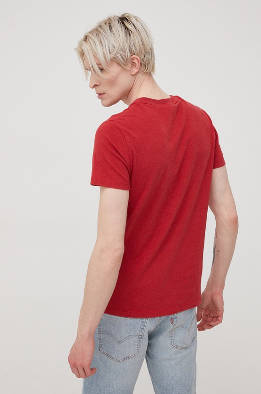 Odzież Superdry t-shirt bawełniany M1011170A.6CY czerwony