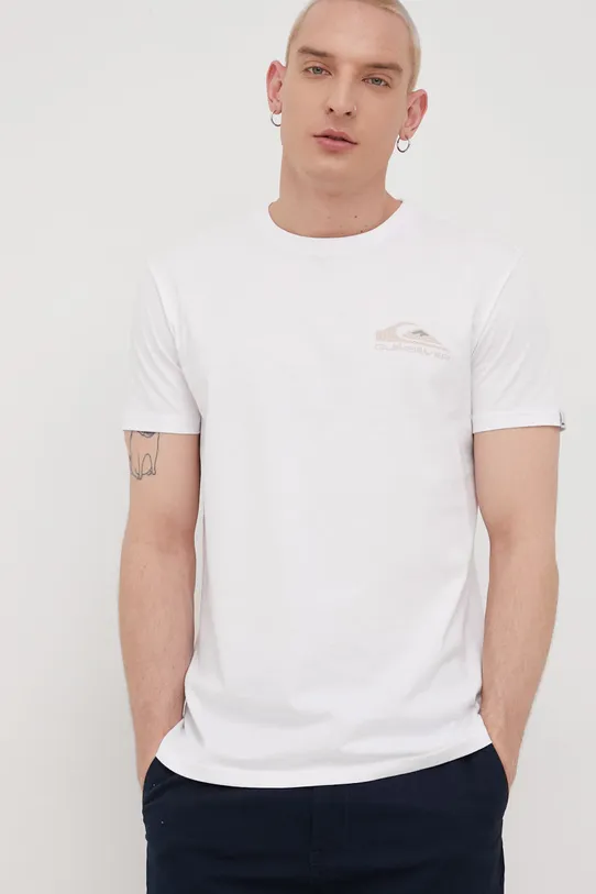 Quiksilver tricou din bumbac EQYZT06666 alb SS22