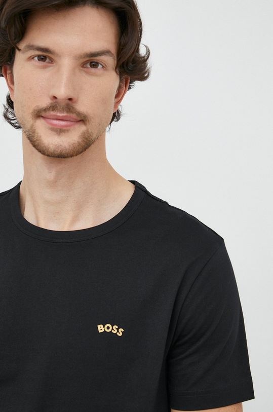 BOSS t-shirt bawełniany BOSS GREEN czarny 50469045