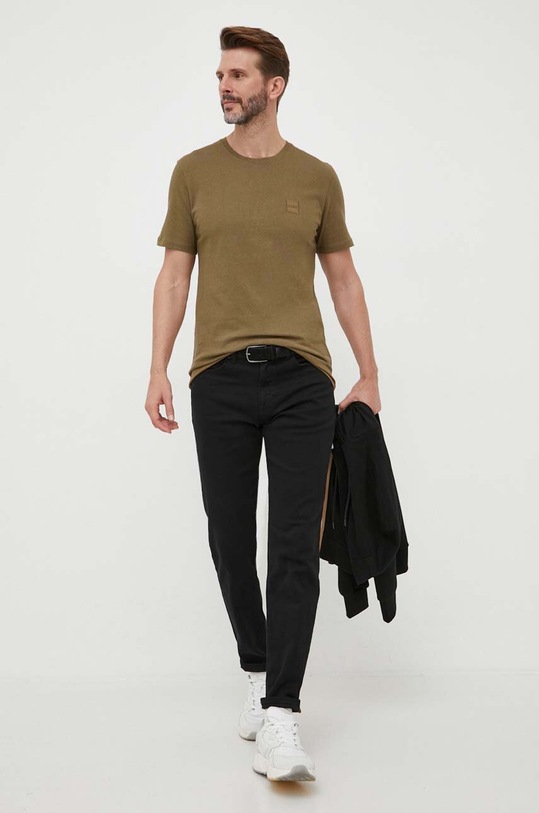 BOSS tricou din bumbac CASUAL 50472584 verde AA00