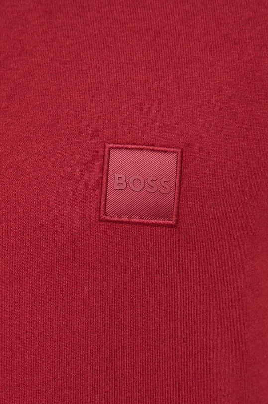 BOSS Orange t-shirt bawełniany bordowy 50472584