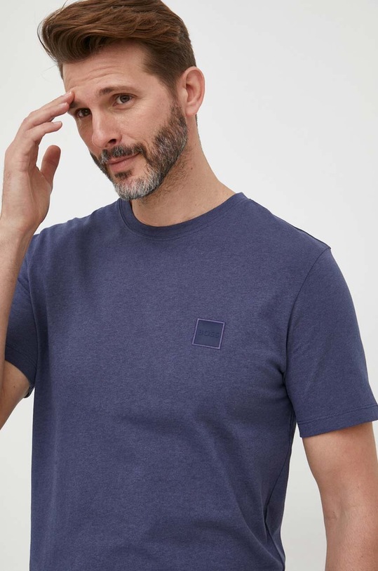 Bavlnené tričko BOSS BOSS CASUAL modrá 50472584