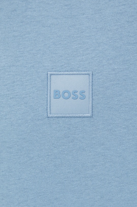 BOSS t-shirt bawełniany BOSS ORANGE 50472584 niebieski