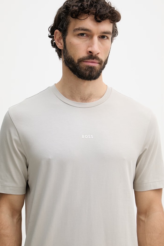 BOSS Orange T-shirt męski z bawełną TChup beżowy 50473278