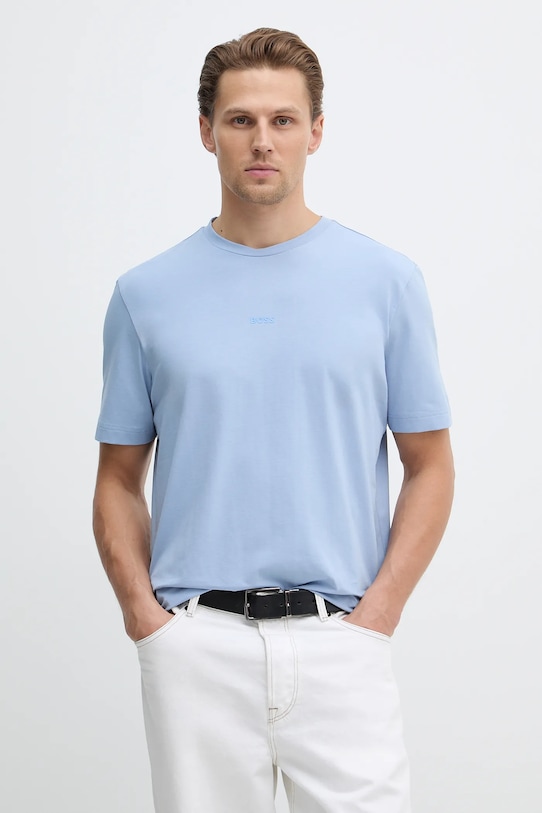 Tričko BOSS ORANGE TChup hladký modrá 50473278