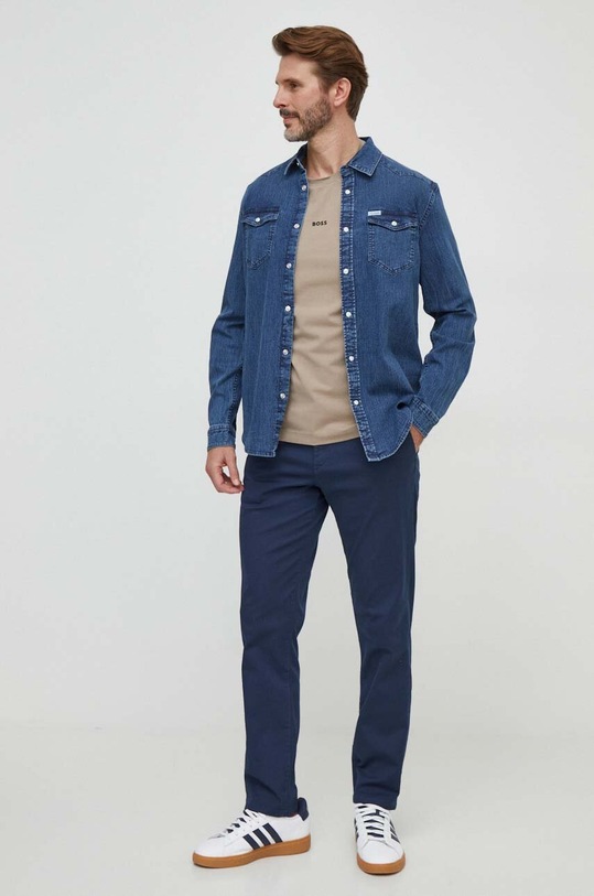 Μπλουζάκι BOSS BOSS ORANGE 50473278 καφέ AA00