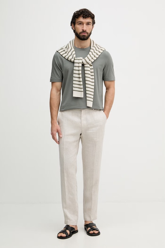 BOSS Orange T-shirt męski z bawełną TChup 50473278 zielony AA00